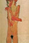 Эгон Шиле, Обнажённая натура - юная девушка со скрещёнными руками (380*647)