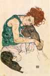 Эгон Шиле, Женщина, сидящая с поджатым коленом (380*579)