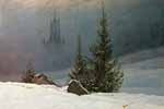 Каспар Давид Фридрих, Зимний пейзаж с церковью (380*274)