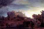 Рембрандт, Пейзаж с замком (380*279)