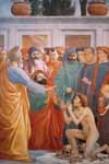 Мазаччо, Воскрешение сына Теофила и Апостол Пётр на кафедре (фрагмент) (380*523)